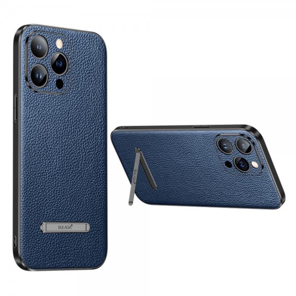 Sulada iPhone 14 Pro -kuori jalustalla, sininen
