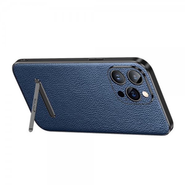 Sulada iPhone 14 Pro -kuori jalustalla, sininen