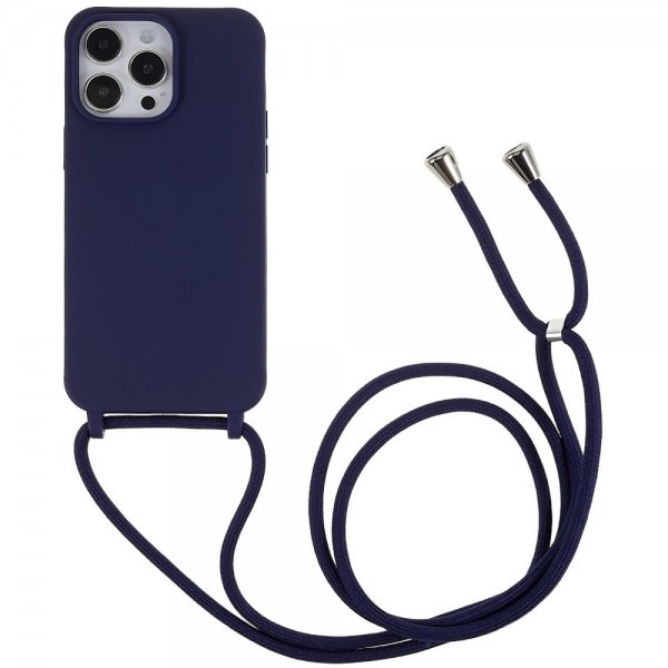 iPhone 14 Pro -suojakuori hihnalla, sininen