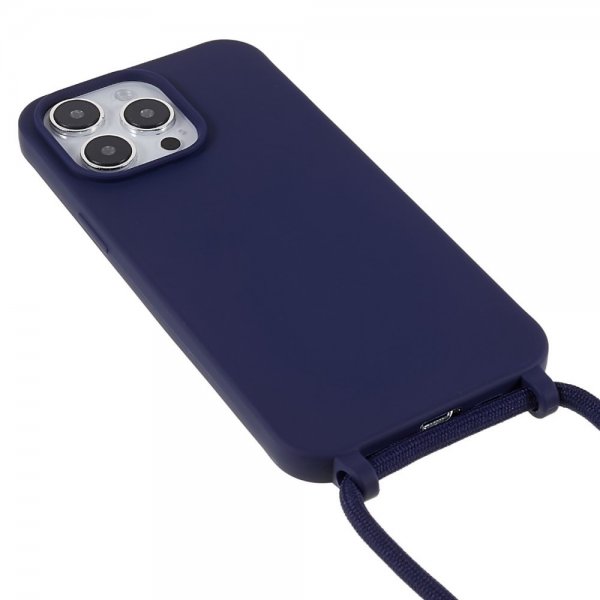iPhone 14 Pro -suojakuori hihnalla, sininen