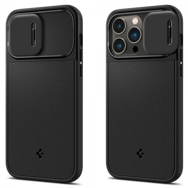 Spigen iPhone 14 Pro -suojakuori Optik Armor MagFit Musta