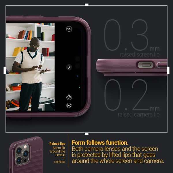 Caseology iPhone 14 Pro -suojakuori Parallax Mag Burgundy Bean