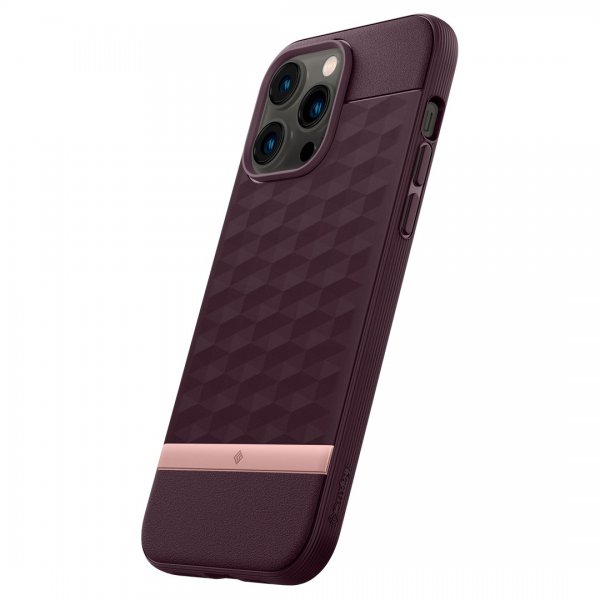 Caseology iPhone 14 Pro -suojakuori Parallax Mag Burgundy Bean