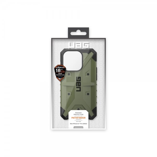 Urban Armor Gear (UAG) iPhone 14 Pro -suojakuori Pathfinder, oliivi