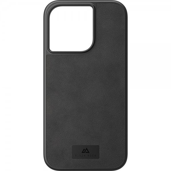 Black Rock iPhone 14 Pro -suojakuori, aitoa nahkaa, musta
