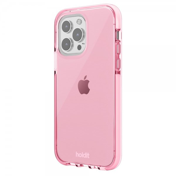 holdit iPhone 14 Pro -suojakuori Seethru Bright Pink