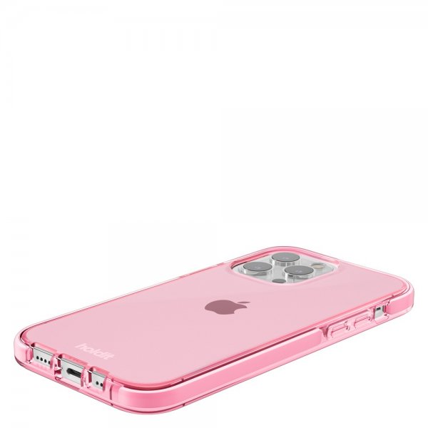 holdit iPhone 14 Pro -suojakuori Seethru Bright Pink