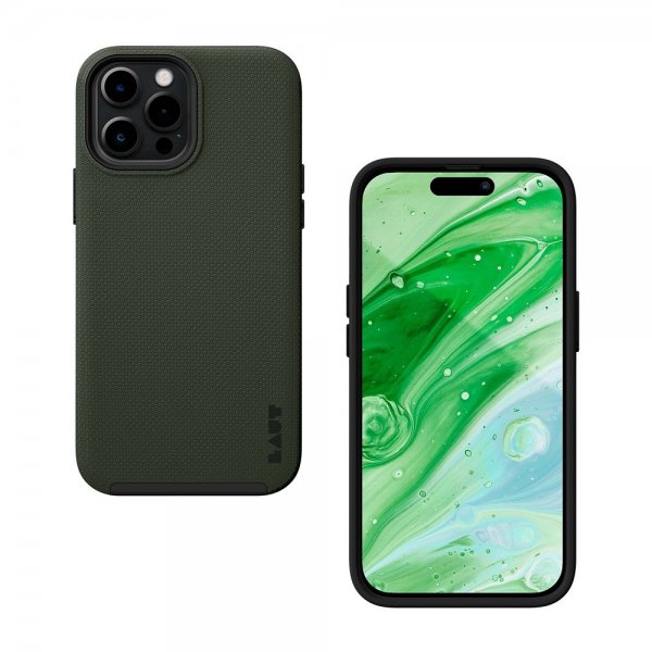 LAUT iPhone 14 Pro Kuori Shield Olive