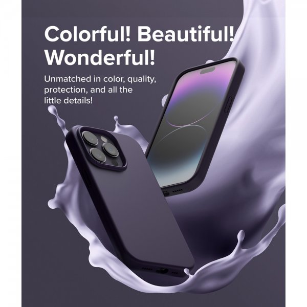 Ringke iPhone 14 Pro Silikonikuori Deep Purple