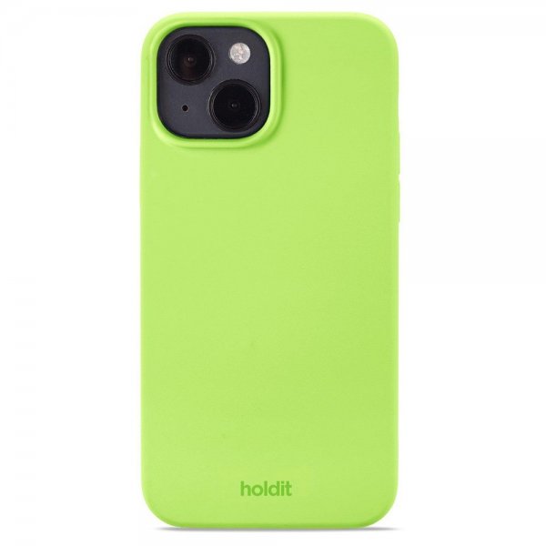 holdit iPhone 13/iPhone 14 kuori silikoni Acid Green
