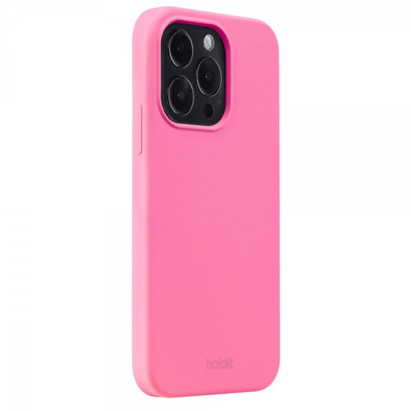 holdit iPhone 14 Pro -silikonikuori, Bright Pink