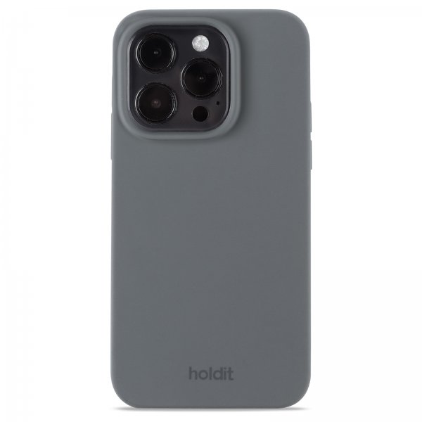 holdit iPhone 14 Pro Kuori Silikoni Space Gray