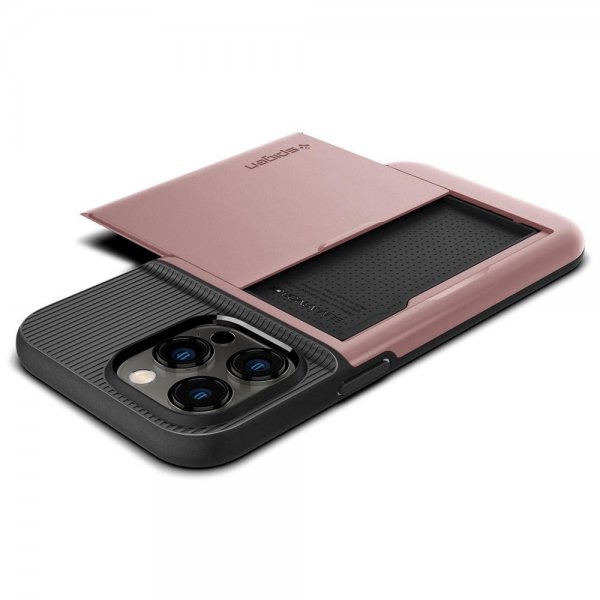 Spigen iPhone 14 Pro -suojakuori Slim Armor CS Rose Gold