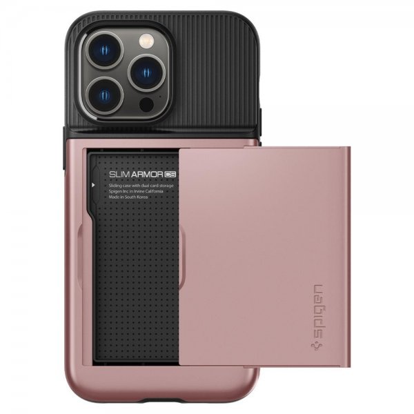 Spigen iPhone 14 Pro -suojakuori Slim Armor CS Rose Gold