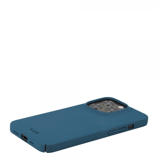 Holdit iPhone 14 Pro -suojakuori Slim Case Denim Blue