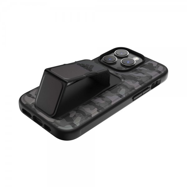 Adidas iPhone 14 Pro Kuori SP Grip Case Camo Musta