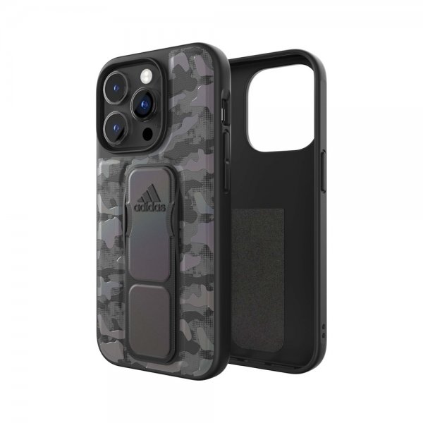 Adidas iPhone 14 Pro Kuori SP Grip Case Camo Musta