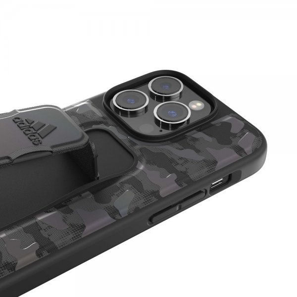 Adidas iPhone 14 Pro Kuori SP Grip Case Camo Musta