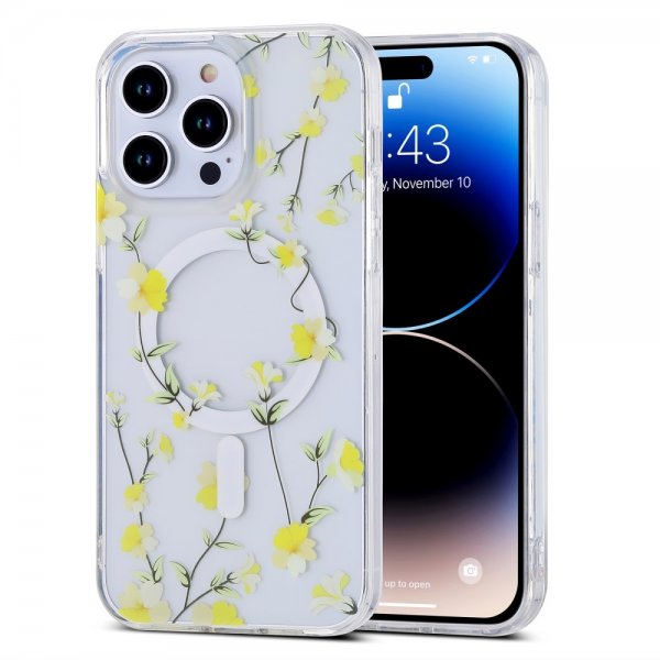 iPhone 14 Pro Kuoret Spring Series MagSafe Keltaiset Kukat
