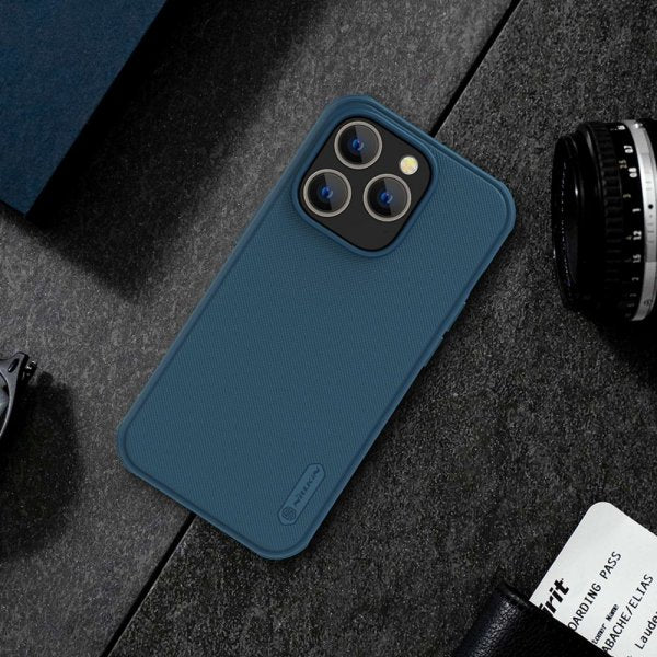 Nillkin iPhone 14 Pro Kuori Super Frosted Shield Pro Sininen