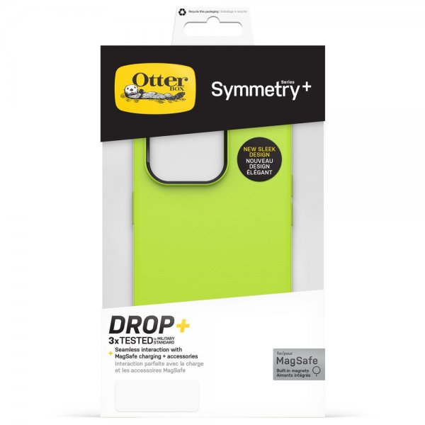 Otterbox iPhone 14 Pro -kuori Symmetry Plus Lime All Yours