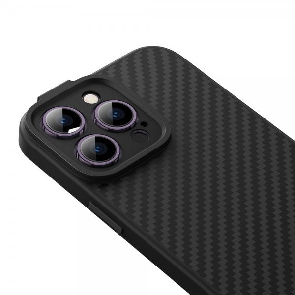 Baseus iPhone 14 Pro Kuori Synteettikuitu MagSafe Musta