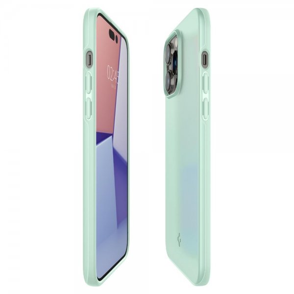 Spigen iPhone 14 Pro -kuori, Thin Fit, minttu
