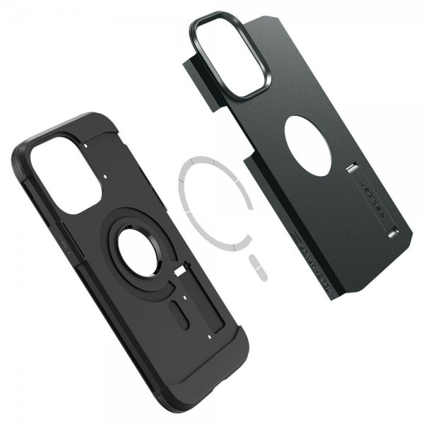 Spigen iPhone 14 Pro -suojakuori Tough Armor MagFit Abyss Green