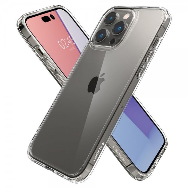 Spigen iPhone 14 Pro -suojakuori, Ultra Hybrid Crystal Clear