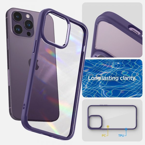 Spigen iPhone 14 Pro -suojakuori Ultra Hybrid Deep Purple