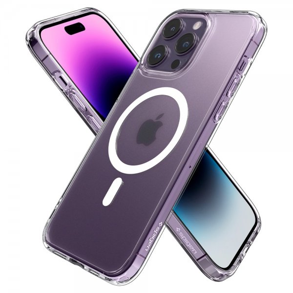 Spigen iPhone 14 Pro -suojakuori Ultra Hybrid MagFit Frost Clear