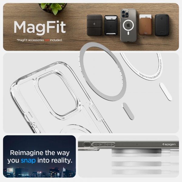 Spigen iPhone 14 Pro Ultra Hybrid MagFit -suojakuori, valkoinen