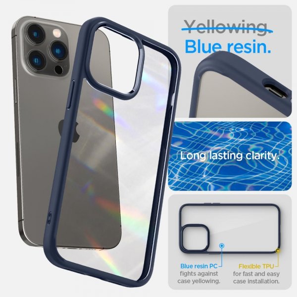 Spigen iPhone 14 Pro -kuoret, Ultra Hybrid, laivastonsininen