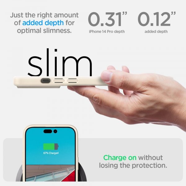 Spigen iPhone 14 Pro -suojakuori Ultra Hybrid Sand Beige