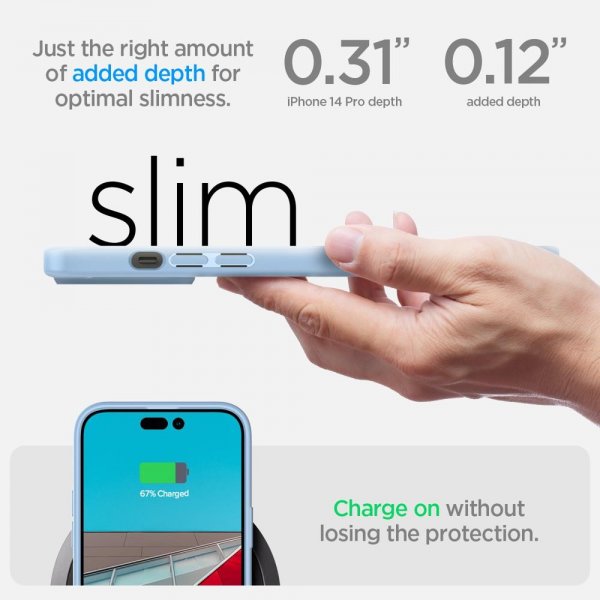 Spigen iPhone 14 Pro -suojakuori, Ultra Hybrid, Sierra Blue