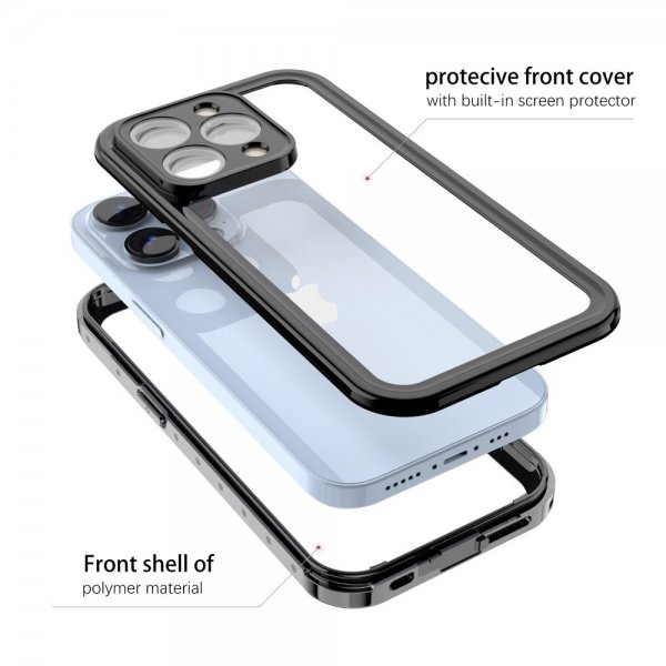 Redpepper iPhone 14 Pro Kuori Vedenkestävä IP68 Musta