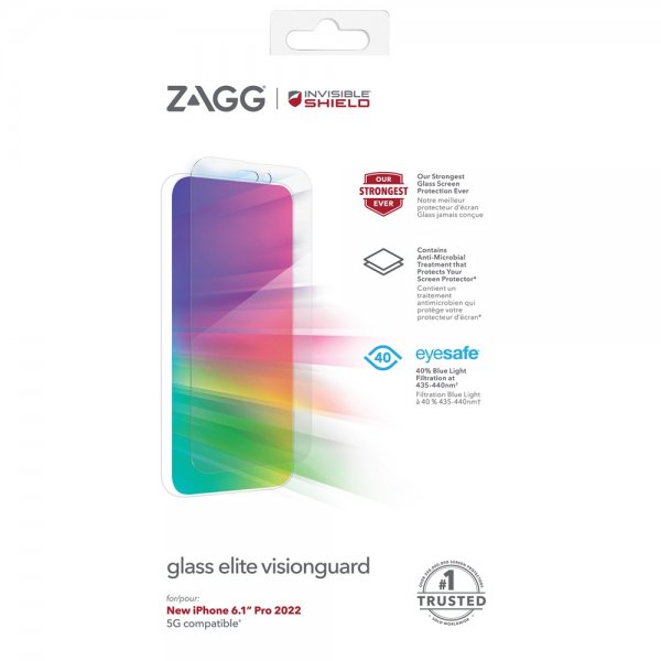 ZAGG InvisibleShield iPhone 14 Pro -näytönsuoja Glass Elite VisionGuard