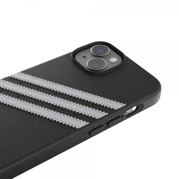 Adidas iPhone 14 -kuori 3 Stripes Snap Case, musta/valkoinen