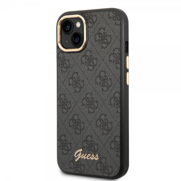 Guess iPhone 13/14/15 Kuori 4G Logo Musta