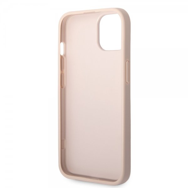 Guess iPhone 14 Suojakuori Big Metal Logo Vaaleanpunainen