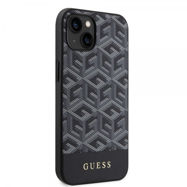 Guess iPhone 14 -suojakuori G Cube MagSafe Musta