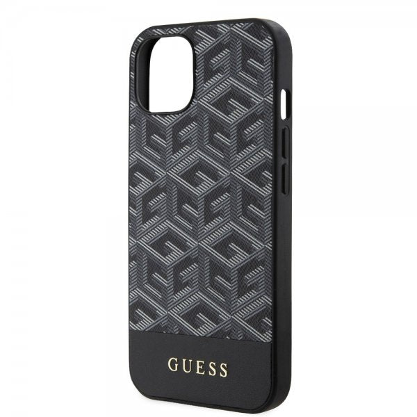 Guess iPhone 14 -suojakuori G Cube MagSafe Musta