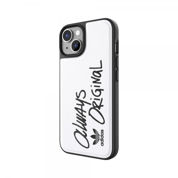 Adidas iPhone 14 Inlay Embroidery Case valkoinen musta