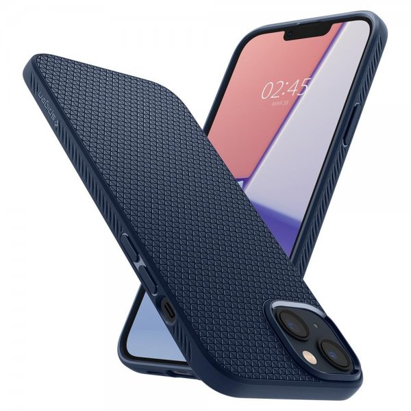 Spigen iPhone 14 Suojakuori Liquid Air Navy Blue