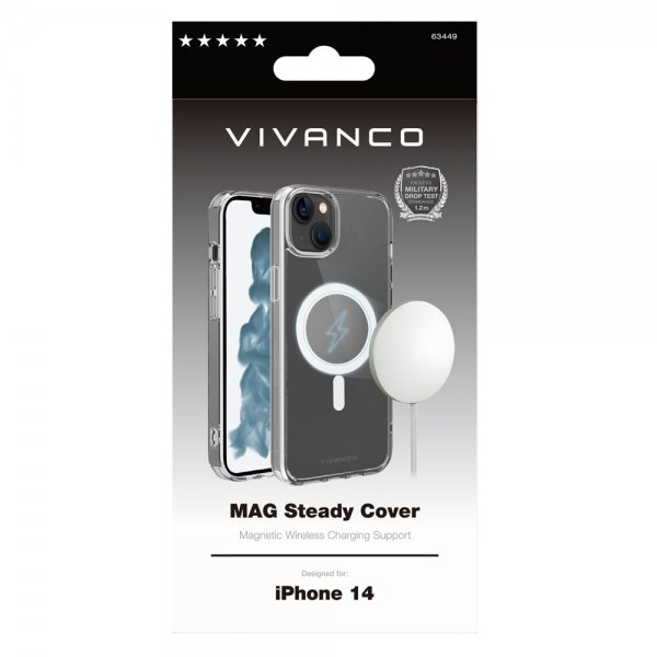 Vivanco iPhone 14 Suojakuori Mag Steady Transparent