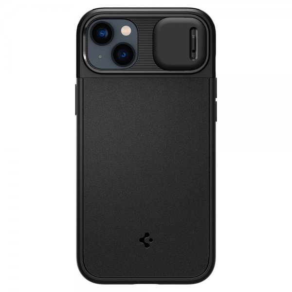 Spigen iPhone 14 Suojakuori Optik Armor MagFit Musta