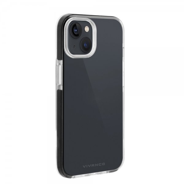 Vivanco iPhone 14 -kuori Rock Solid, musta läpinäkyvä
