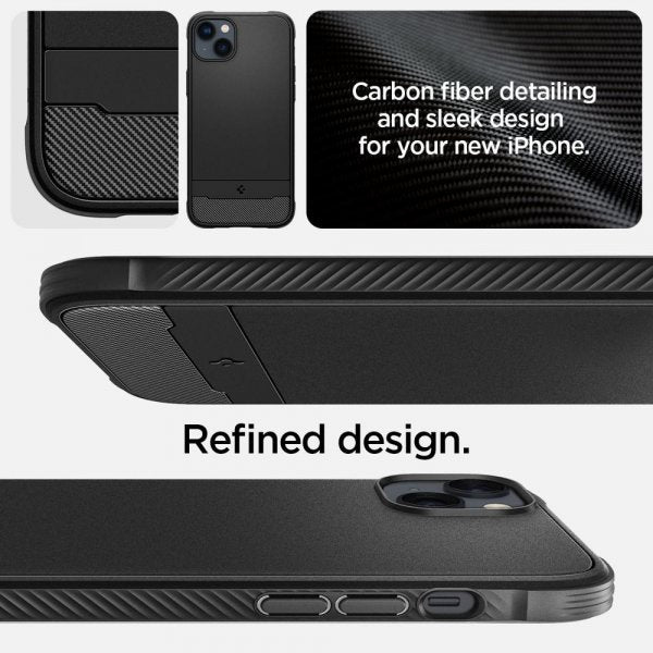 Spigen iPhone 14 -suojakuori Rugged Armor MagFit Matte Black