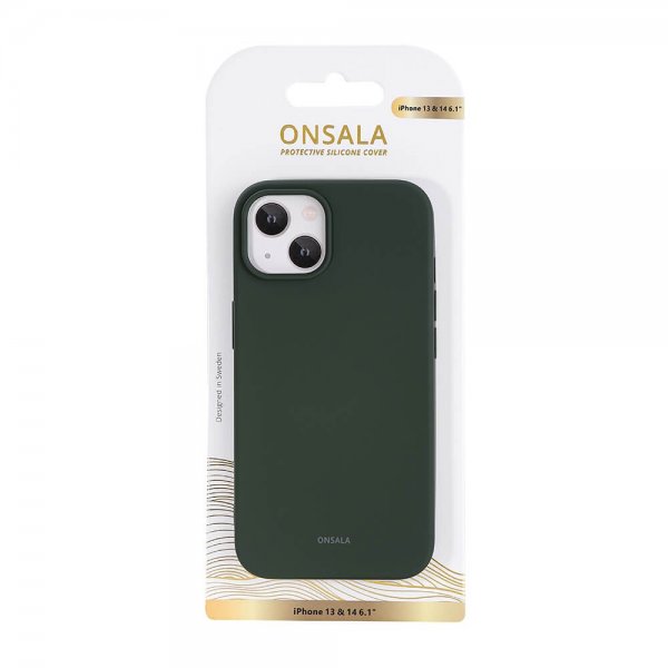 Onsala iPhone 13/iPhone 14 Silikonisuojakuori Olive Green