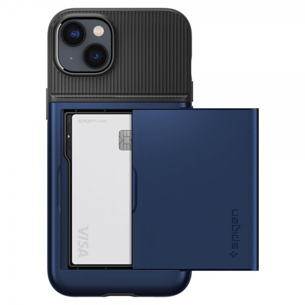 Spigen iPhone 14 -suojakotelo Slim Armor CS, Navy Blue